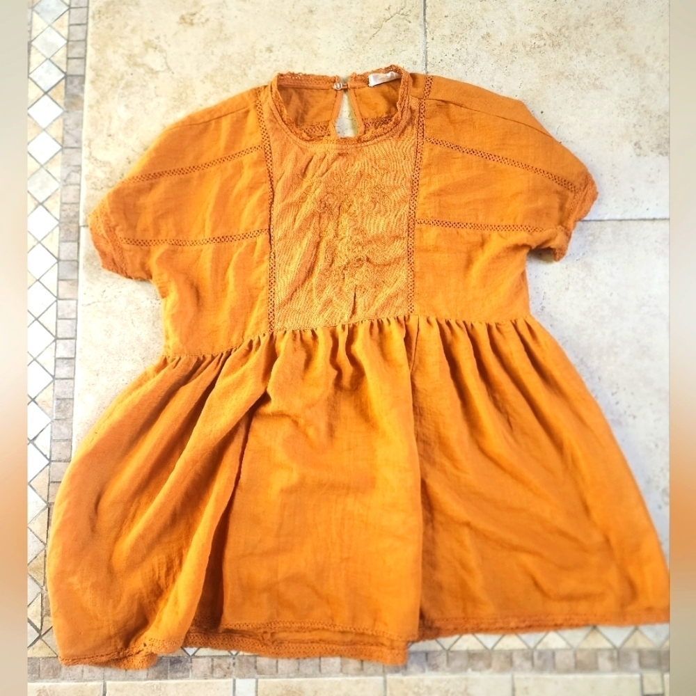 Altar'd State Terracotta Short Sleeve Dress Tunic